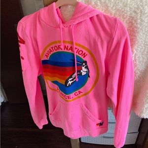 Aviator Nation pink hoodie